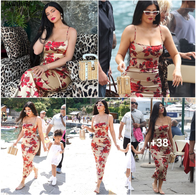 “Floral Dress Inspiration: Kylie Jenner’s Wedding Guest Look at Kourtney Kardashian and Travis Barker’s Nuptials”